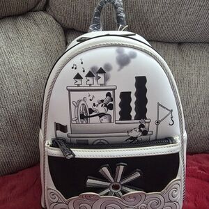 Disney Black and White Steamboat Willie Backpack Collectors Edition!!!